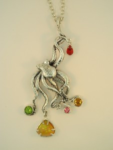 octopus pendant with jewels