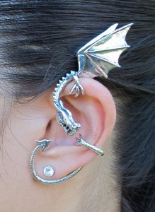 Sterling Silver Elfin Dragon Ear Wrap