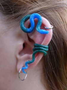 Vine Snake Ear Wrap Wax Model