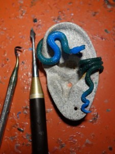 Vine Snake Ear Wrap Wax Model