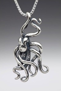 Silver Octopus Charm