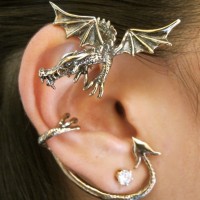 Bronze Guardian Dragon Ear Wrap