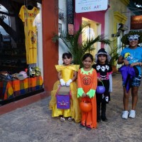 Children dressed for Halloween
