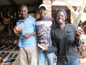 Young men at the Victoria Falls Crafts Market