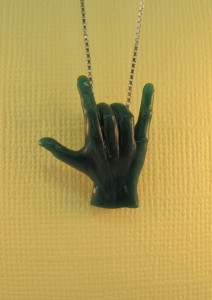 I Love You_Hand symbol pendant_back