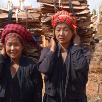 Girls with firewood, Inle Lake, Myanmar