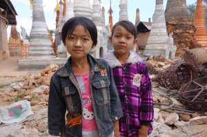 Two Girls, Inle Lake, Myanmar