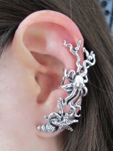 Poseidon's Gift Ear Cuff  -Sterling Silver