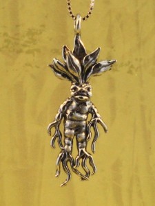 Sterling Silver Mandrake Root Charm