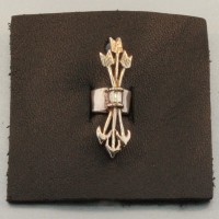Quiver and Arrow Ear Cuff on leather