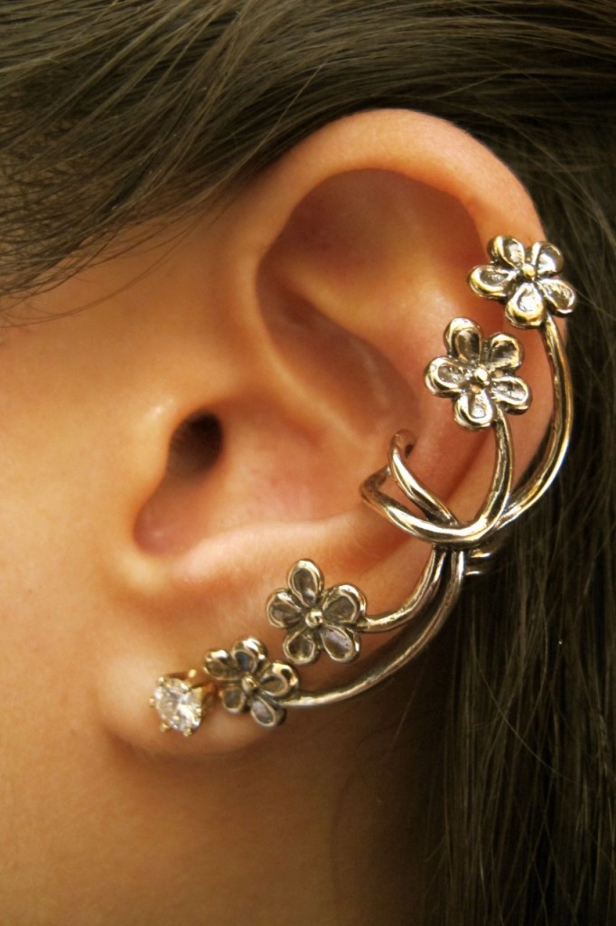 Marty Magic Photo of Bronze Forget Me Not Ear Cuff