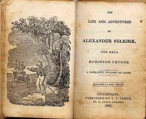 Title Page, Robinson Crusoe by Alexander Selkirk