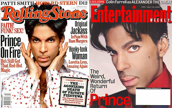 Prince Entertainment Weekly and Rolling Stones Magazine