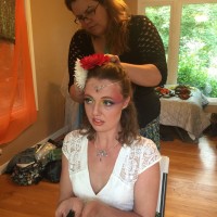 The making of the flower head-dress