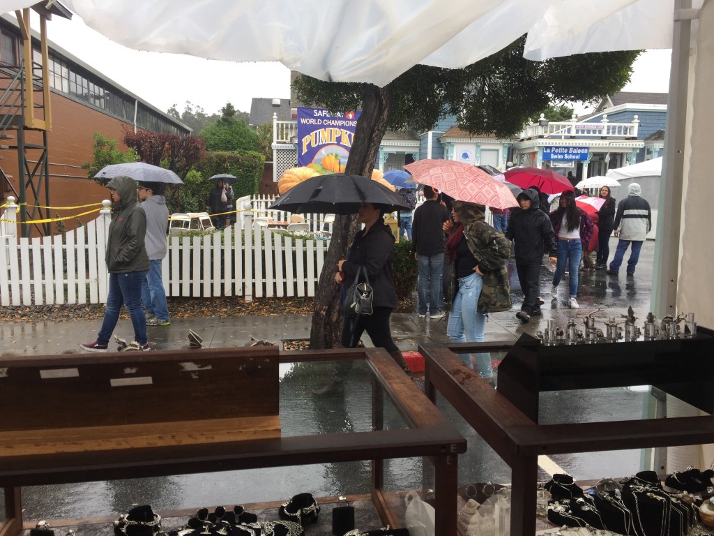 Rainy Day Shoppers, Half Moon Bay Pumpkin Festival