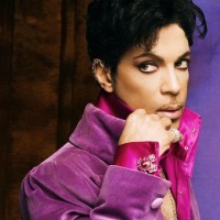 Prince in Purple wearing the Crescent Ear Wrap with CZ's - photo by Steve Parke