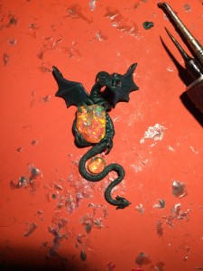 Firesong Dragon Wax in Progress