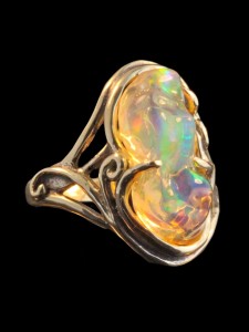 Mary's 18K gold, Rainbow Prism Opal Ring