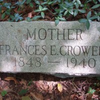 Frances E. Crowell's grave at the Avondale farm