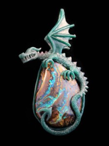 Dragon's Tear Pendant nearing completion.