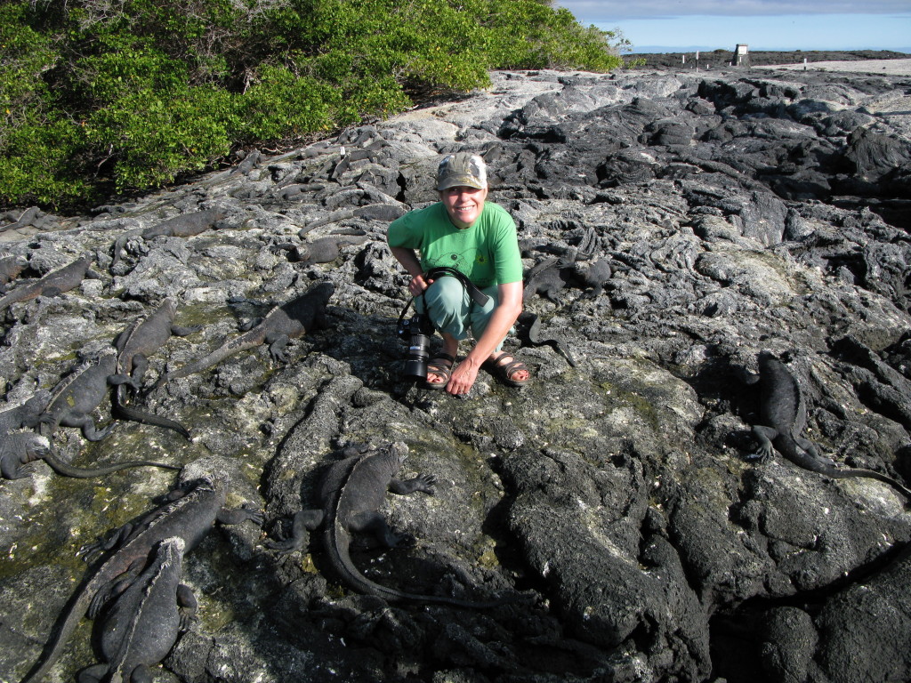  Marty surrounded by Marine Iguanas! Galapagos Islands - 2009