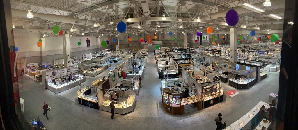 A panoramic view of the AGTA before opening.