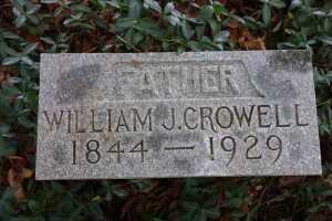William J Crowell Grave Marker