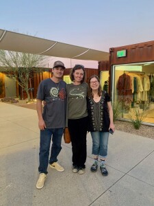 2020_Tucson Gem and Mineral show. Check out the Fossil T-shirts! 