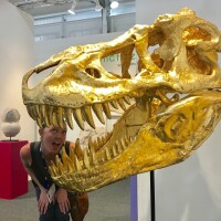 2018 Gold plated dinosaur head