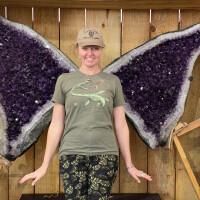Alisha wearing Amethyst Geode Wings